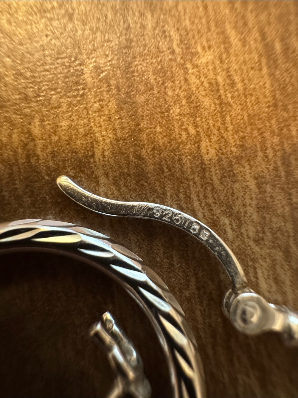 Sterling Silver 925 Hoop earrings - Picture 3 of 5